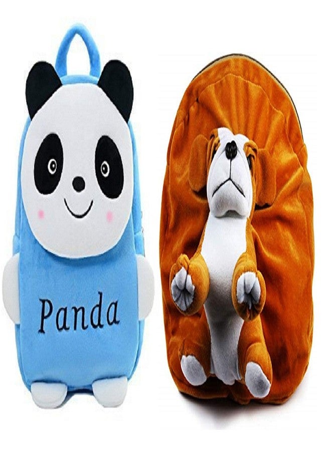 Black Hill Kids School Bag Soft Plush Backpack Combo Cartoon Bags Mini Travel Bag for for Girls Boys Toddler Baby (Pack of 2) - Image 2